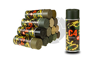 C4 Mil Grade Color Spray - Flaschengrün RAL 6007